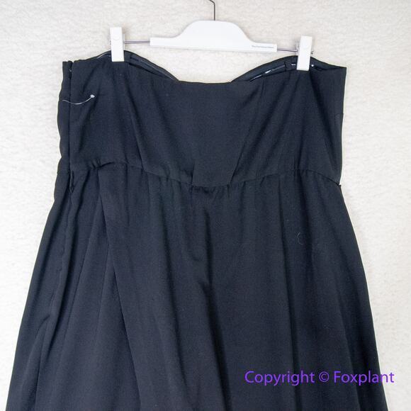 New! Eloquii tie waist strapless ruched front overlay jumpsuit, size 18 - Picture 8 of 12